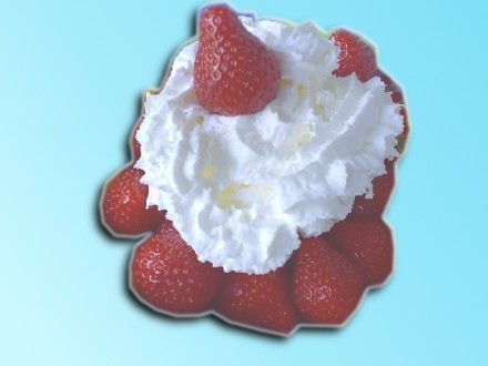 aardbeien met slagroom