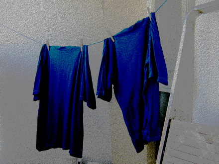 Blauwe T-shirts